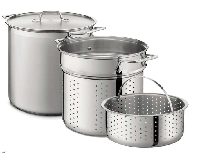 All-Clad Stainless Gourmet 12 QT (11.5L) Multi-Function Stockpot - Kitchen Smart
