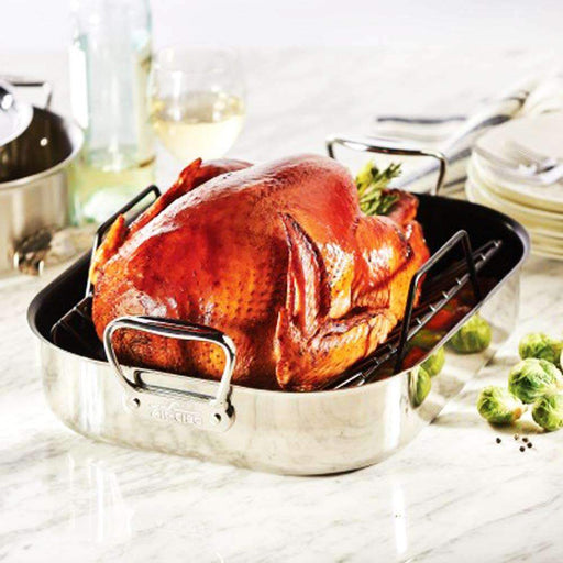 All-Clad Stainless Non-Stick Roasting Pan with Non-Stick Rack - Kitchen Smart