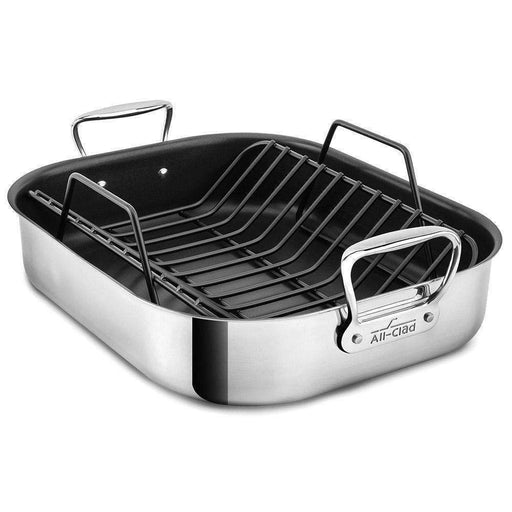 All-Clad Stainless Non-Stick Roasting Pan with Non-Stick Rack - Kitchen Smart