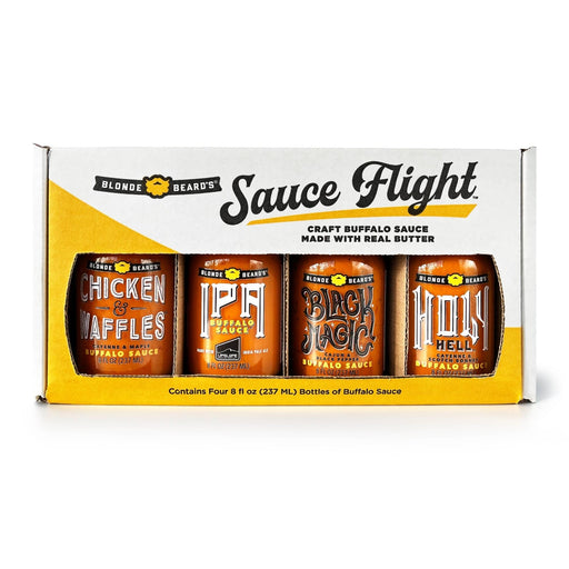 Blonde Beard's Buffalo Sauce Flight Gift Set - 4 Pack - Kitchen Smart