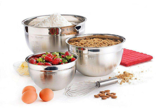 Cuisipro Stainless Steel Mixing Bowl - 3 Piece Set Tools & Accessories Cuisipro   
