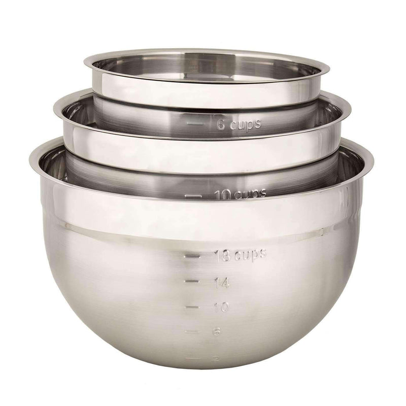 Cuisipro Cuisipro Stainless Steel Mixing Bowl - 3 Piece Set   