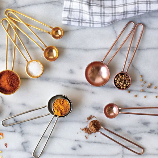 Now Designs Rose Gold Measuring Spoons - Set of 4 - Kitchen Smart