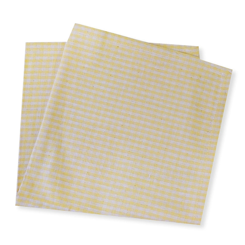 Lemontree Lemon Tree Geometric Yellow Cloth Napkin - Set of 4   