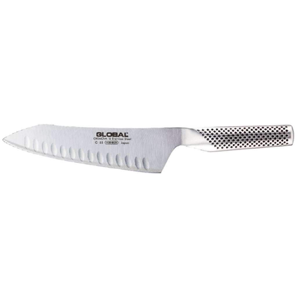 Global - G Series 7" (18cm) Oriental Fluted Chef's Knife - Kitchen Smart