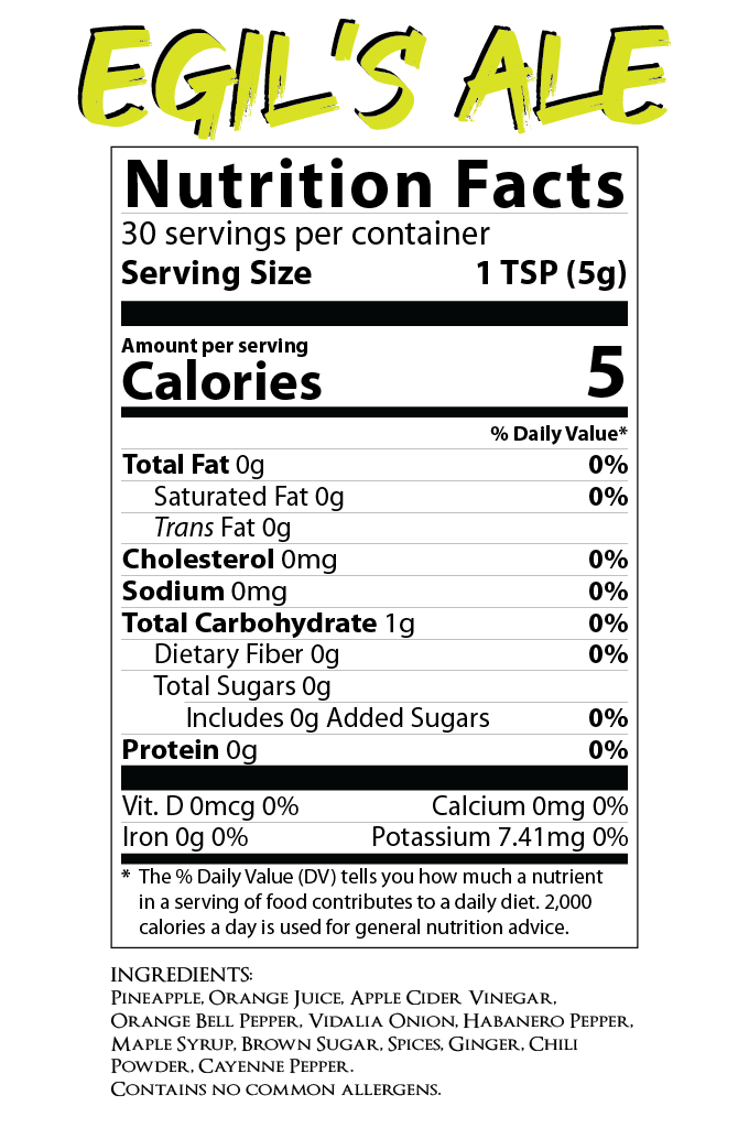 Halogi Hot Sauce Halogi Egil's Ale Pineapple Habanero Hot Sauce   