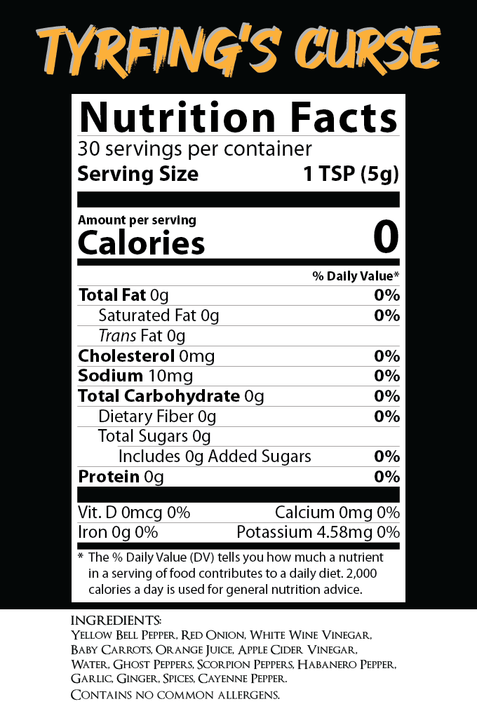 Halogi Hot Sauce Halogi Tyrfing's Curse Hot Sauce - From Hot One's Season 18