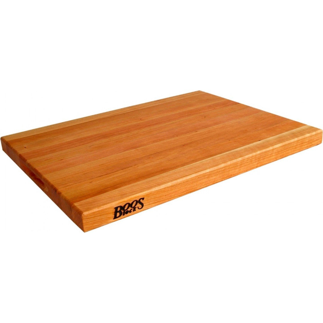 John Boos Cherry Wood Reversible 18" x 12" x 1.5" Cutting Board - Kitchen Smart