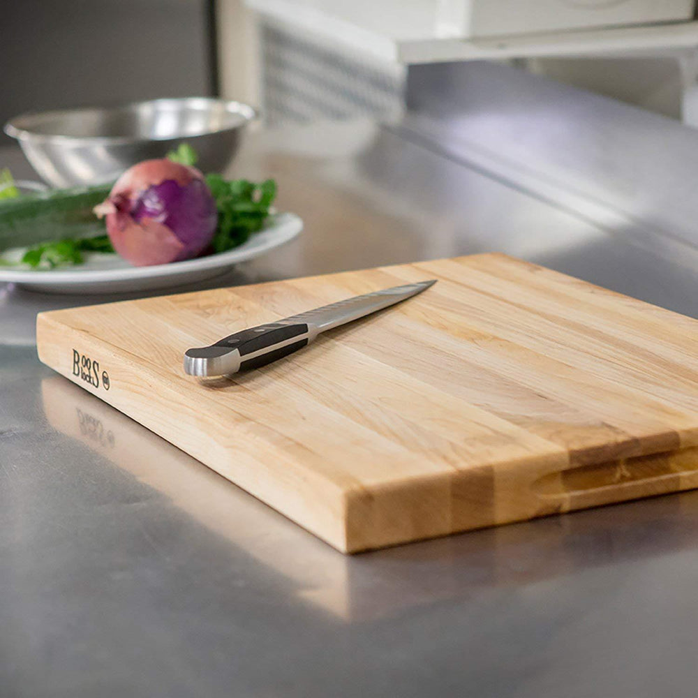 John Boos Maple Wood Reversible 18" x 12" x 1.5" Cutting Board - Kitchen Smart