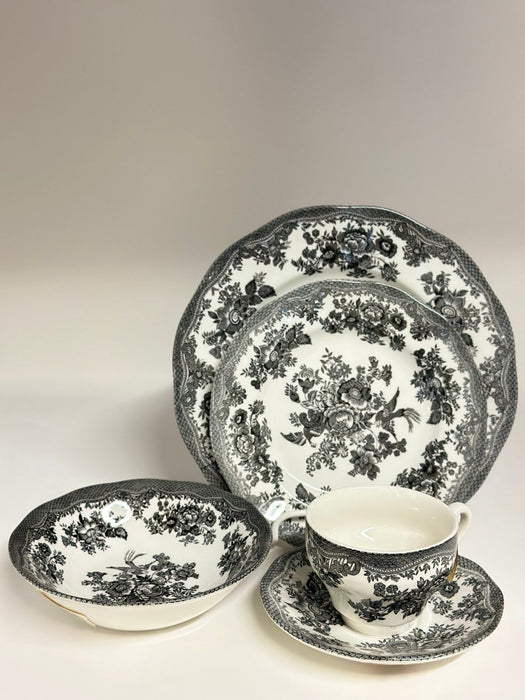 Johnson Brothers Geo Asiatic Pheasant Black - 5 Piece Place Setting Place Setting johnson bros   