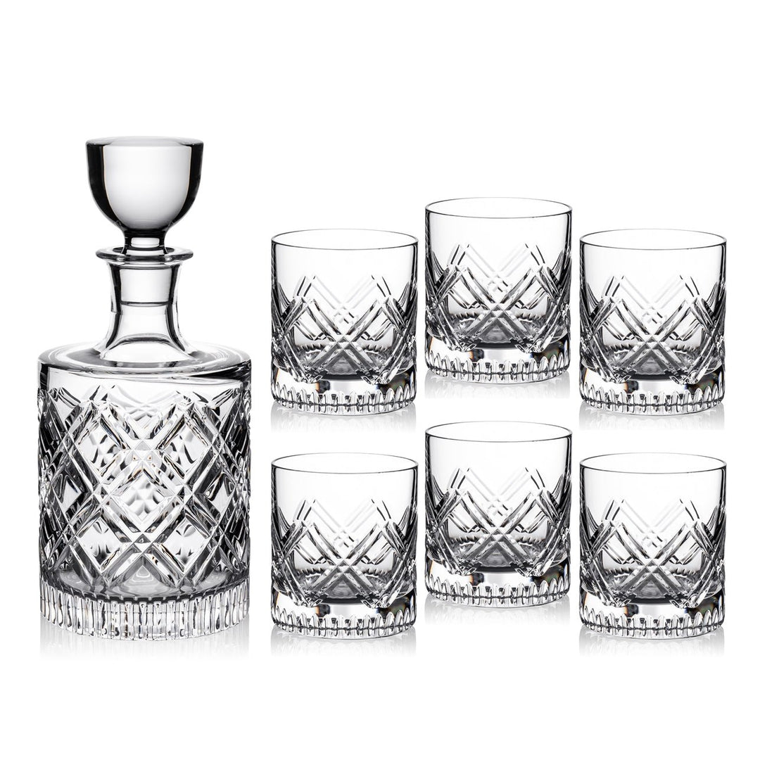 Waterford Marquis Oblique Decanter & Tumbler - Set of 6 - Kitchen Smart