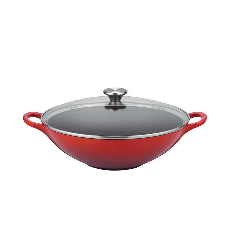 Le Creuset Le Creuset 5 QT (4.5L) Wok with Glass Lid Cerise  