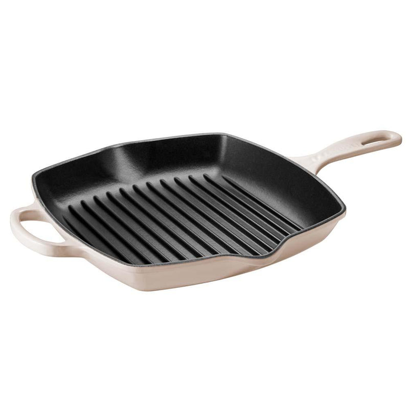 Le Creuset Le Creuset Cast Iron Square Skillet Grill Pan Meringue  