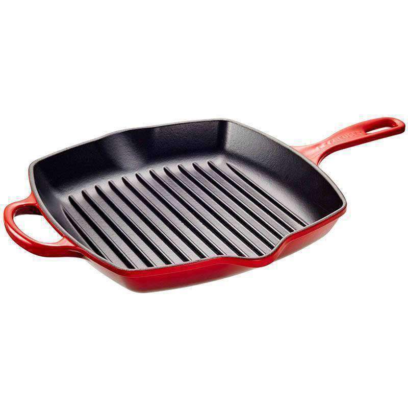 Le Creuset Le Creuset Cast Iron Square Skillet Grill Pan Cerise  