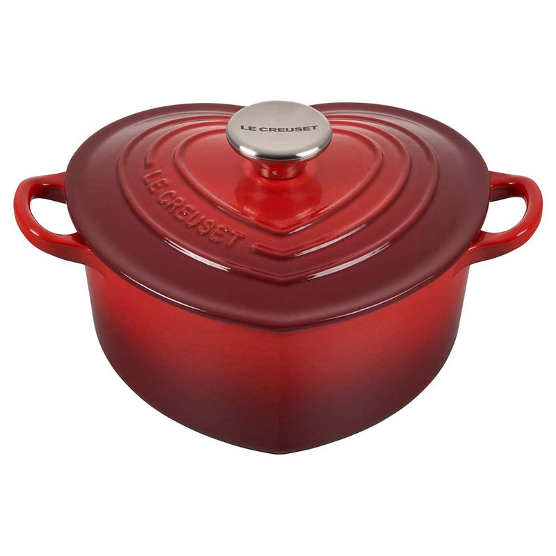 Le Creuset Le Creuset Cast Iron 1.9L Heart Cocotte Cerise