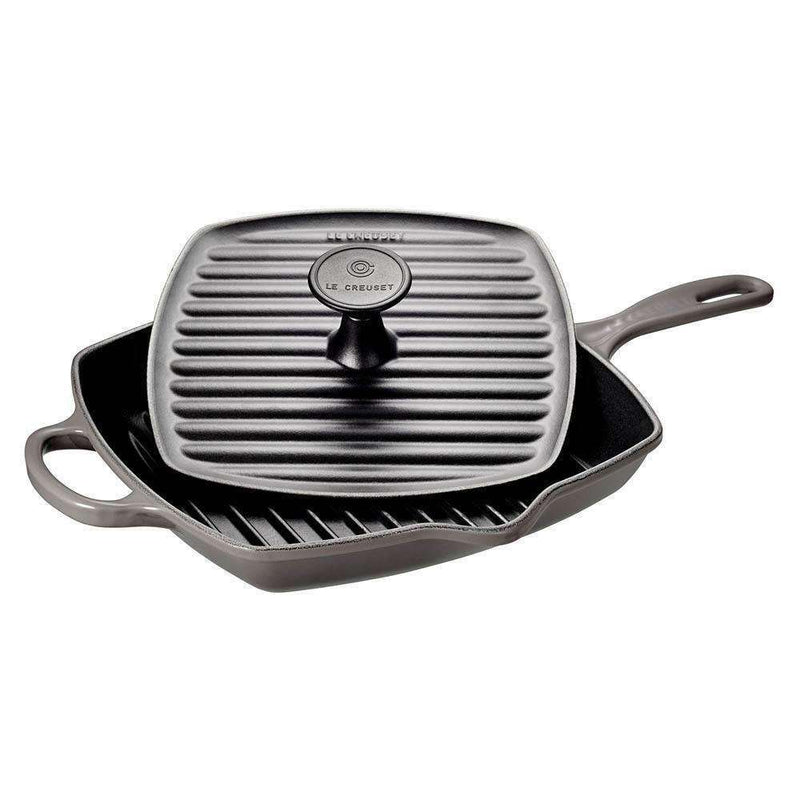 Le Creuset Le Creuset Cast Iron Skillet Grill Set Oyster  