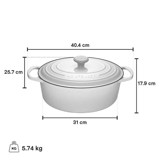 Le Creuset Signature Cast Iron 6.5 Qt (6.3L) Oval French Oven - Kitchen Smart
