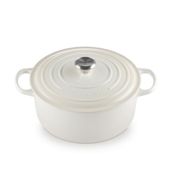 Le Creuset Le Creuset Signature Cast Iron 7 QT (6.7L) Round French Oven Meringue  