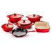 Le Creuset Signature Cast Iron Cookware Set - 10 Piece Cookware Sets Le Creuset Cerise  