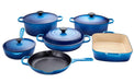 Le Creuset Signature Cast Iron Cookware Set - 10 Piece Cookware Sets Le Creuset Blueberry  