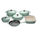 Le Creuset Signature Cast Iron Cookware Set - 10 Piece Cookware Sets Le Creuset Sage  