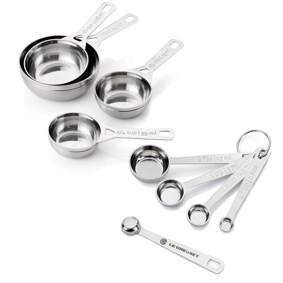 Le Creuset Stainless Measuring Cups & Spoons Set Kitchen Smart