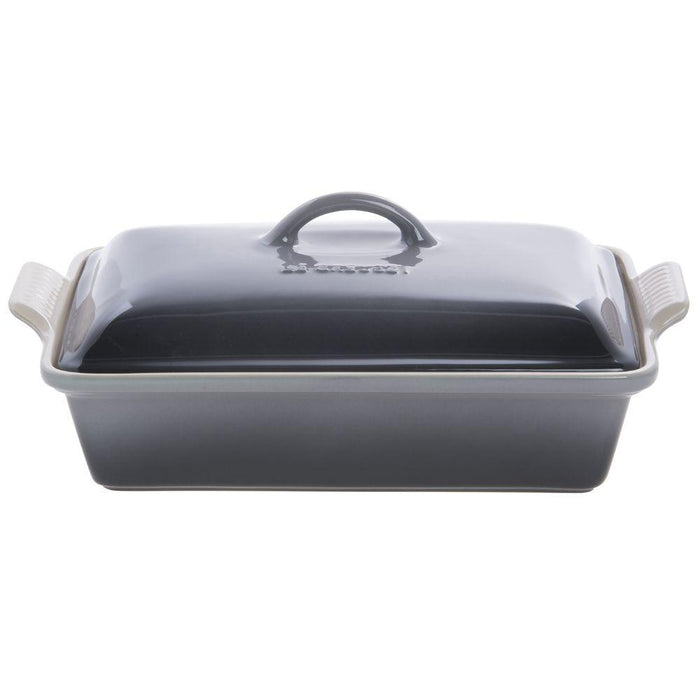 Le Creuset Stoneware Heritage Rectangular Casserole with Lid Bakeware Le Creuset Oyster  