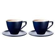 Le Creuset Le Creuset Stoneware Minimalist Cappuccino Cup & Saucer - Set of 2 Midnight Navy