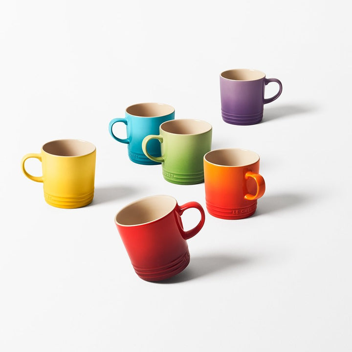 Le Creuset Stoneware Rainbow Espresso Mugs - Set of 6 - Kitchen Smart