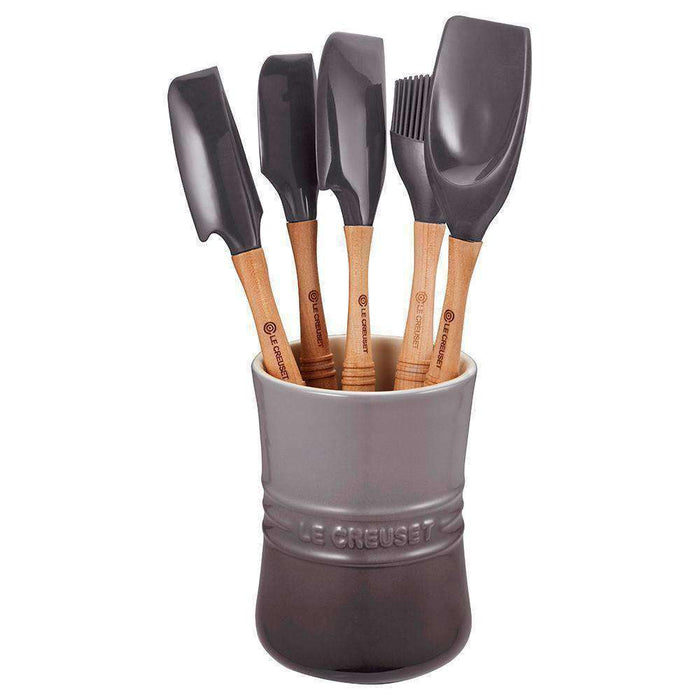 Le Creuset Revolution Silicone Utensil Set - 6 Piece Cooks Tools Le Creuset Oyster  