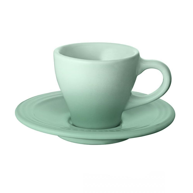 Le Creuset Le Creuset Stoneware Sage Espresso Cup and Saucer - Set of 2