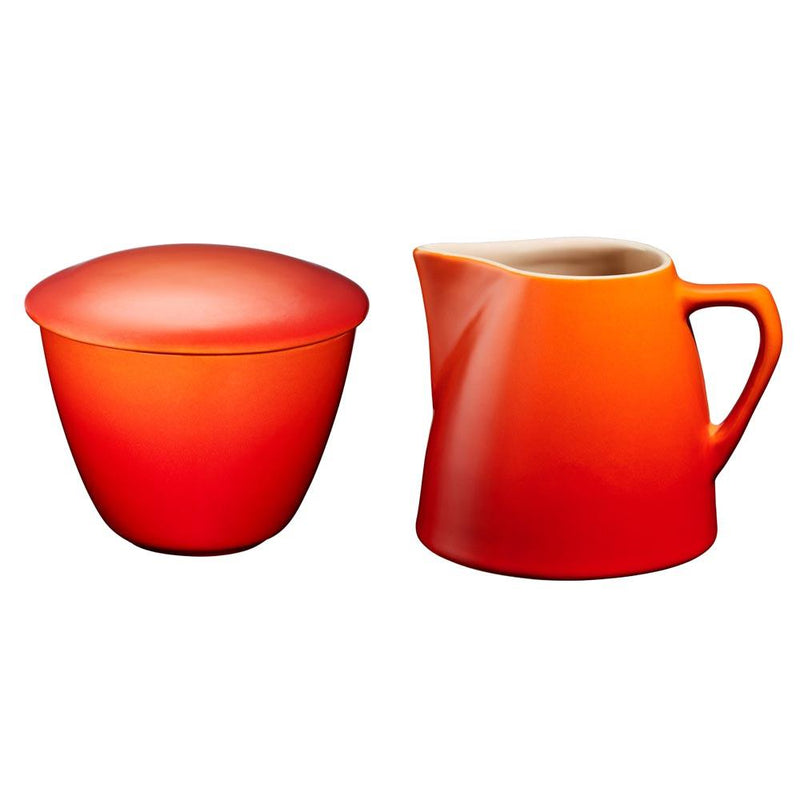 Le Creuset Le Creuset Stoneware Minimalist Cream and Sugar Set Flame  