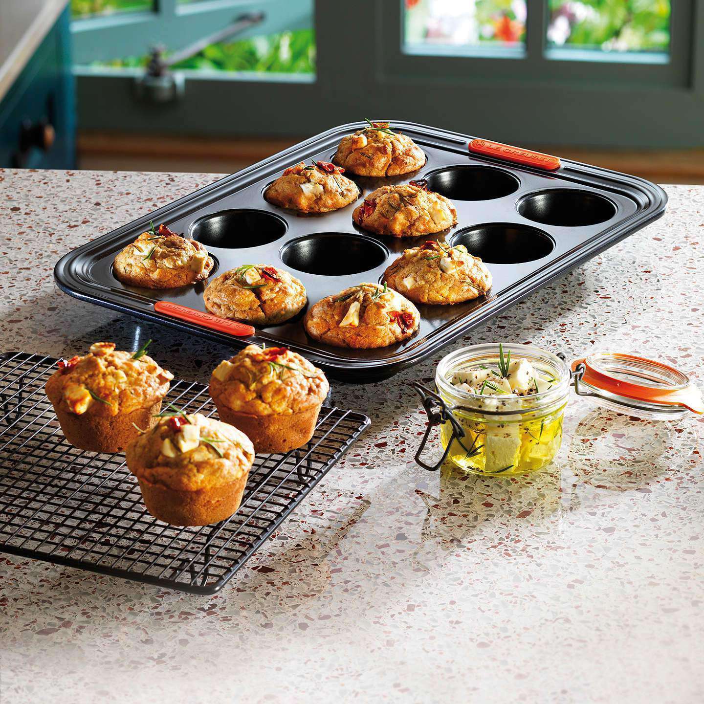 Le Creuset Toughened Non-Stick Mini Muffin Tray Kitchen Smart