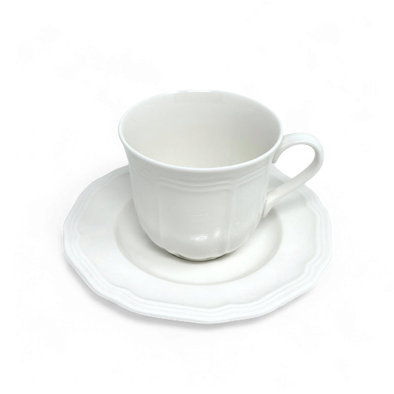 Mikasa Mikasa Antique White Cup and Saucer Set   