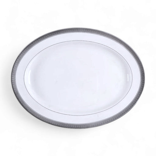 MIkasa Palatial Platinum Oval Platter Serving Platter Mikasa   