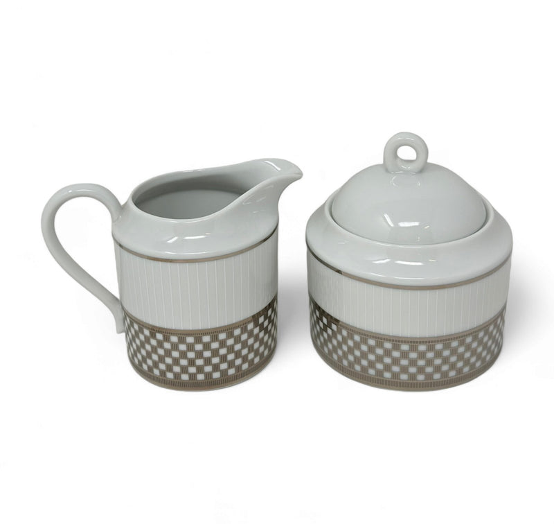 Mikasa Mikasa Platinum Symmetry Covered Sugar & Creamer Set   