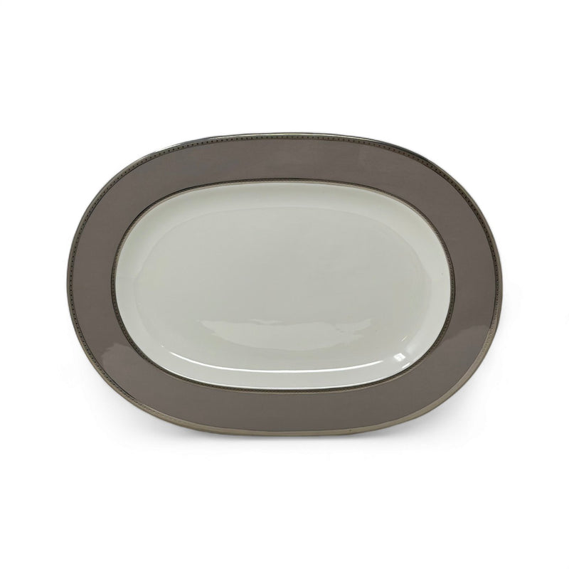 Mikasa MIkasa Sophia Taupe Oval Platter   