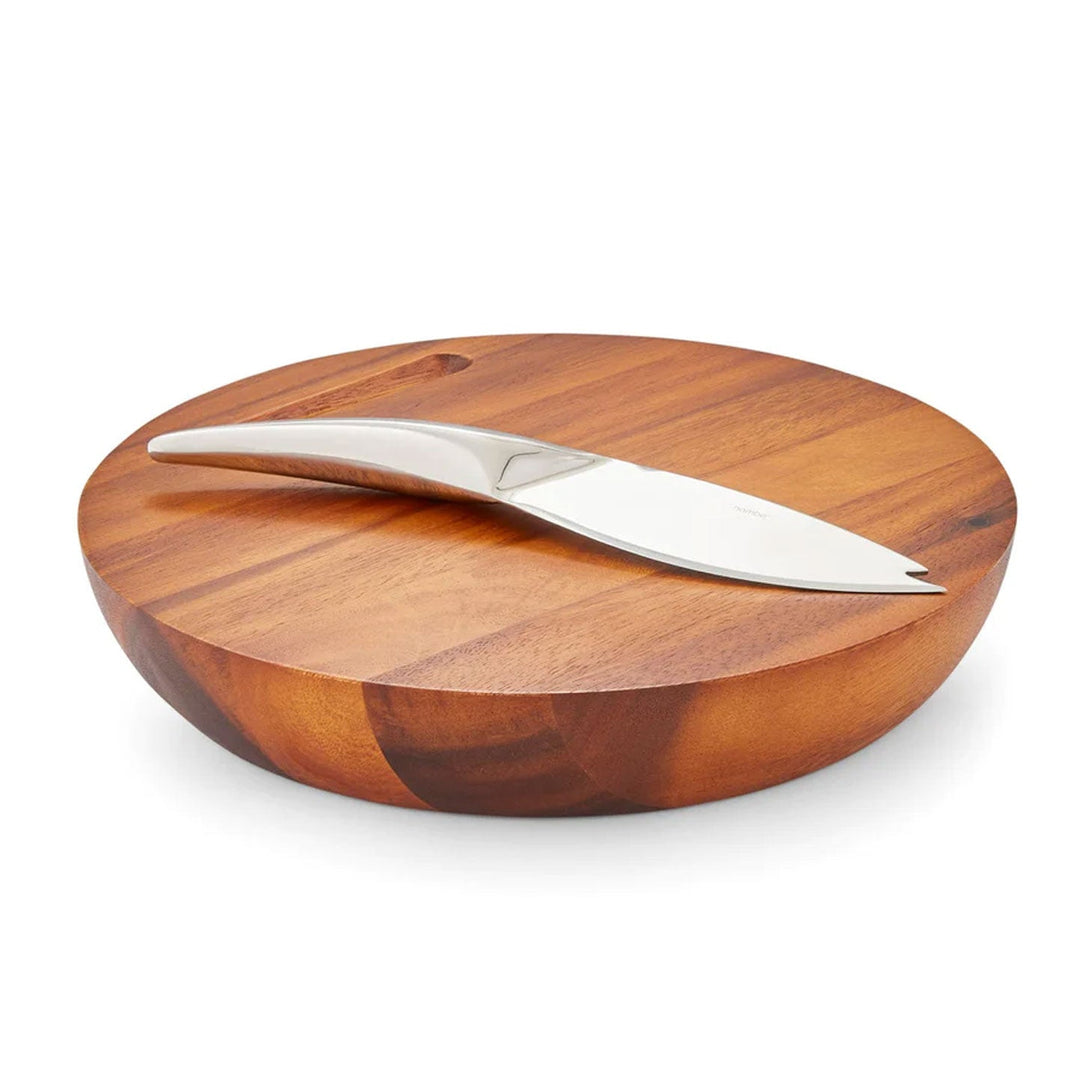 Nambe Harmony Cheese Board with Knife - Kitchen Smart