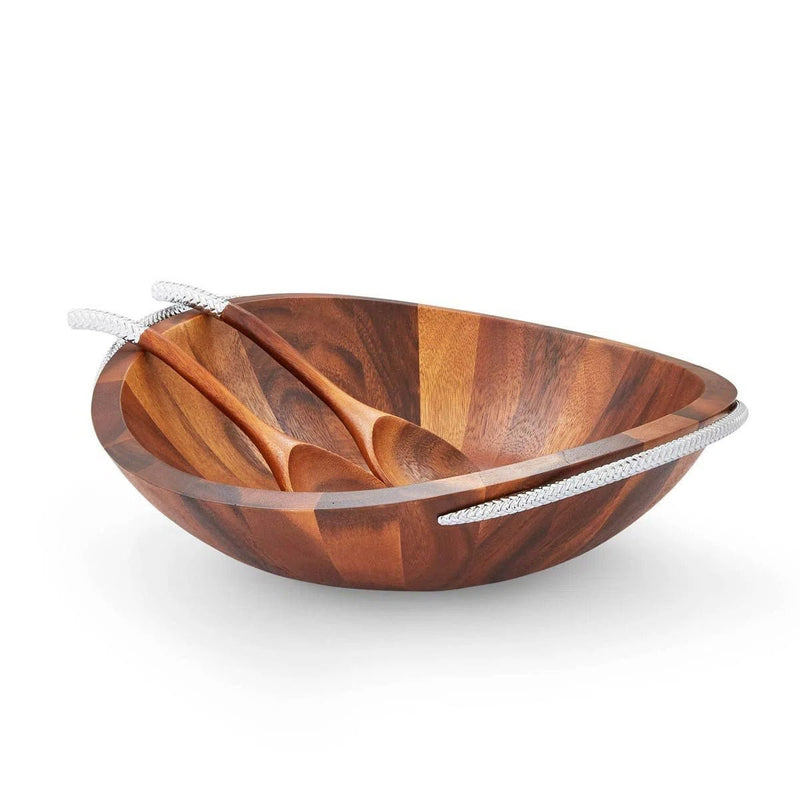 Nambe Nambé Braid Salad Bowl With Servers   
