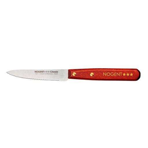 Nogent 3.5" (9cm) Serrated Paring Knife - Hornbeam Wood Paring Knife Nogent   