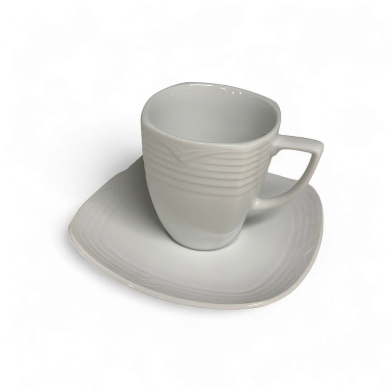 Noritake Noritake Arctic White Square After Dinner Cup & Saucer   