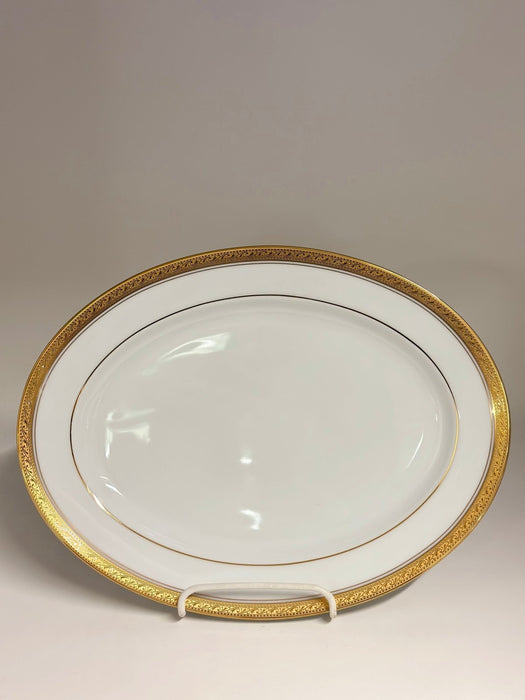 Noritake Crestwood Gold Oval Platter platters Noritake   
