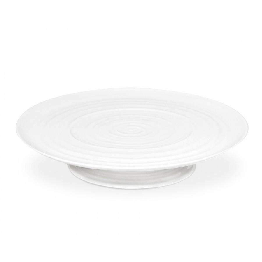 Portmeirion Sophie Conran White 12.75" (33cm) Footed Cake Plate Large - Kitchen Smart