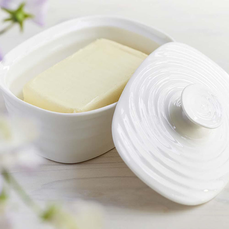 Portmeirion Portmeirion Sophie Conran White Covered Butter Dish   