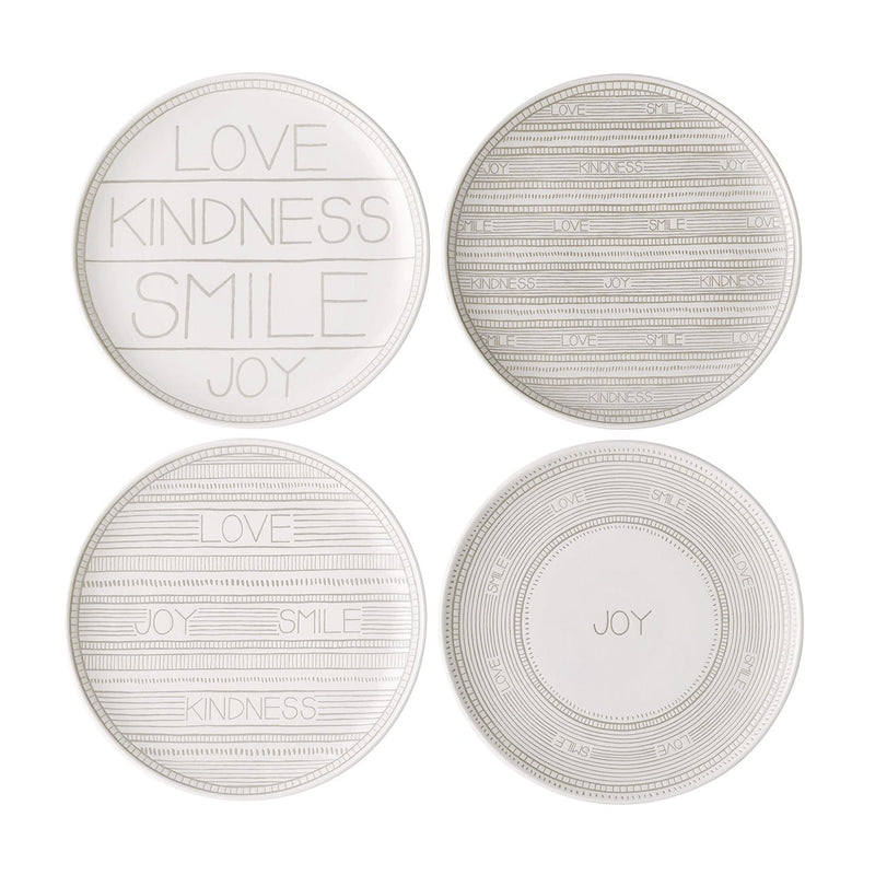 Royal Doulton Royal Doulton Ellen DeGeneres Taupe 8" Salad Accent Plate - Set of 4   