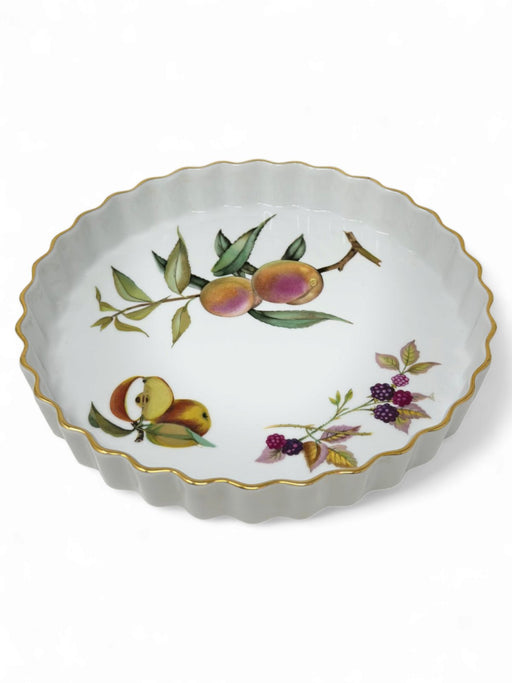 Royal Worcester Evesham Gold 10" (26cm) Fluted Pie Plate Pie Dish Royal Worcester   