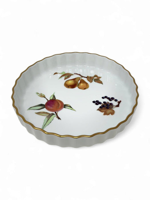Royal Worcester Evesham Gold 9" (23cm) Fluted Pie Plate Pie Dish Royal Worcester   