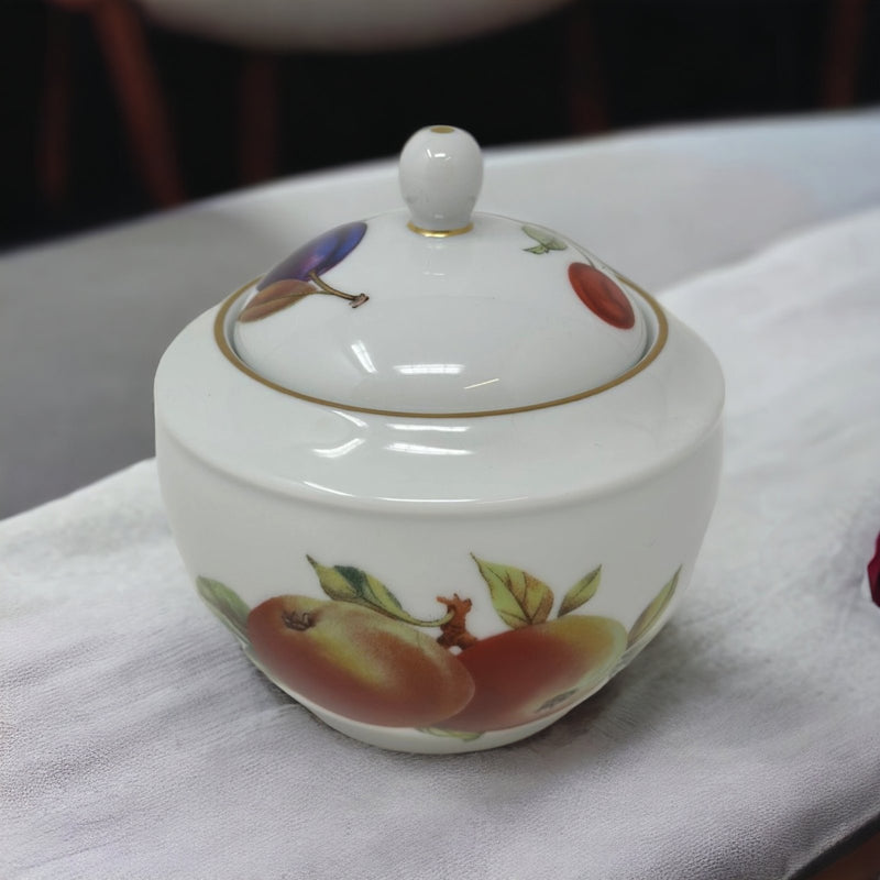 Royal Worcester Royal Worcester Evesham Gold Covered Sugar Bowl   