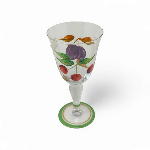 Royal Worcester Evesham Gold Hand Painted Wine Glass Glassware Royal Worcester   
