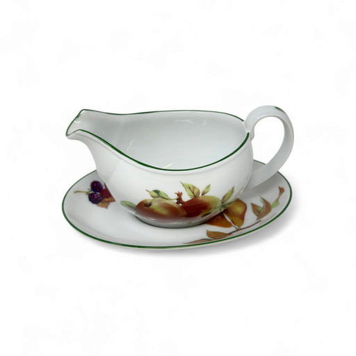 Royal Worcester Evesham Vale Gravy Boat with Stand Gravy Royal Worcester   